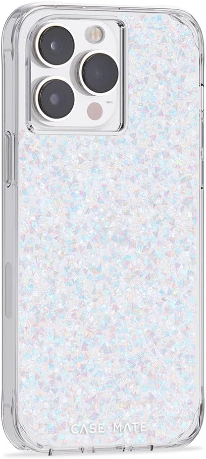 Case-Mate Schutzhülle für iPhone 14 Pro – Twinkle Diamond [3 m Fallschutz] [kabelloses Laden kompati