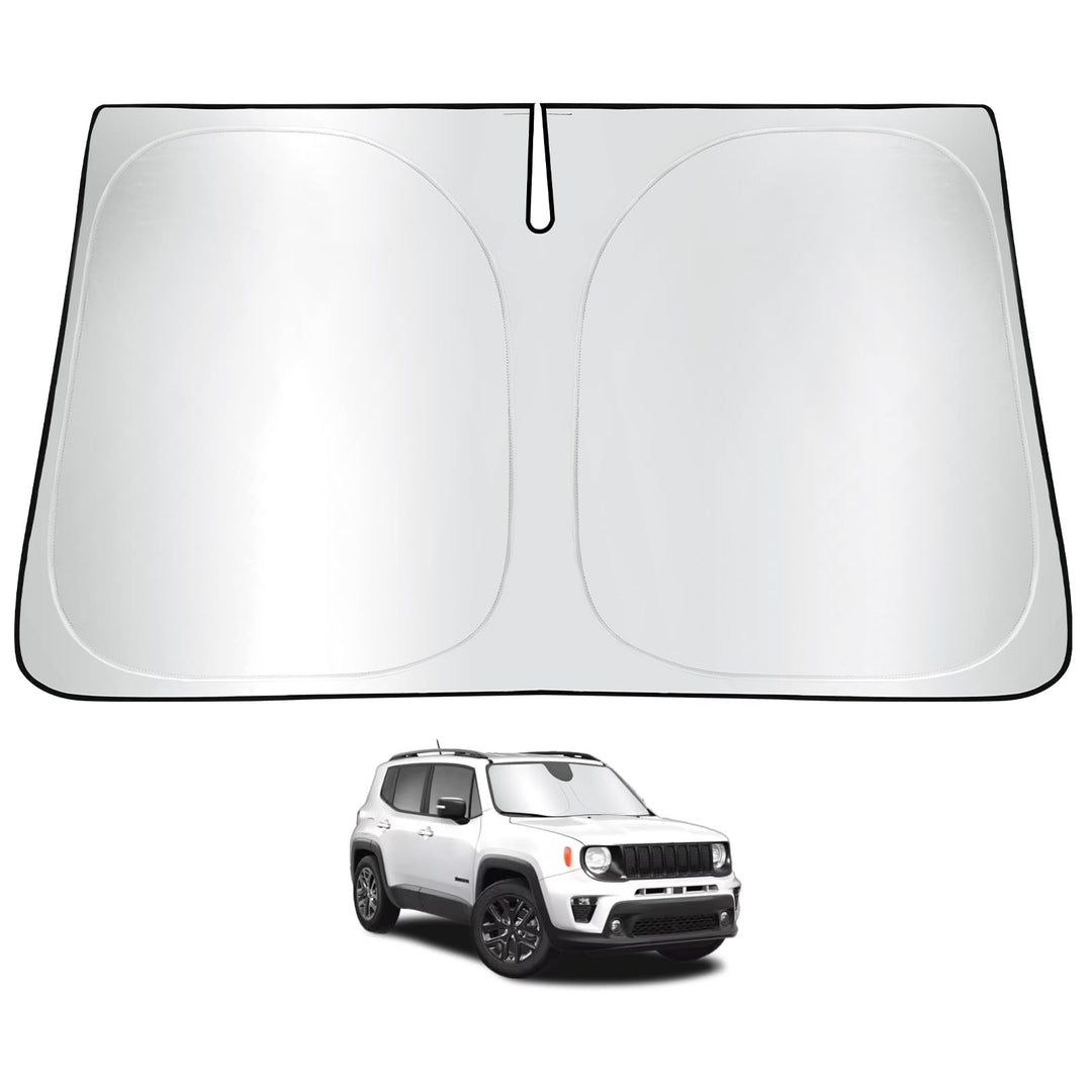 YEE PIN Sonnenschirm Auto kompatibel mit Jeep Renegade 2015-2022，Faltbare Auto Sonnenschutz Renegade