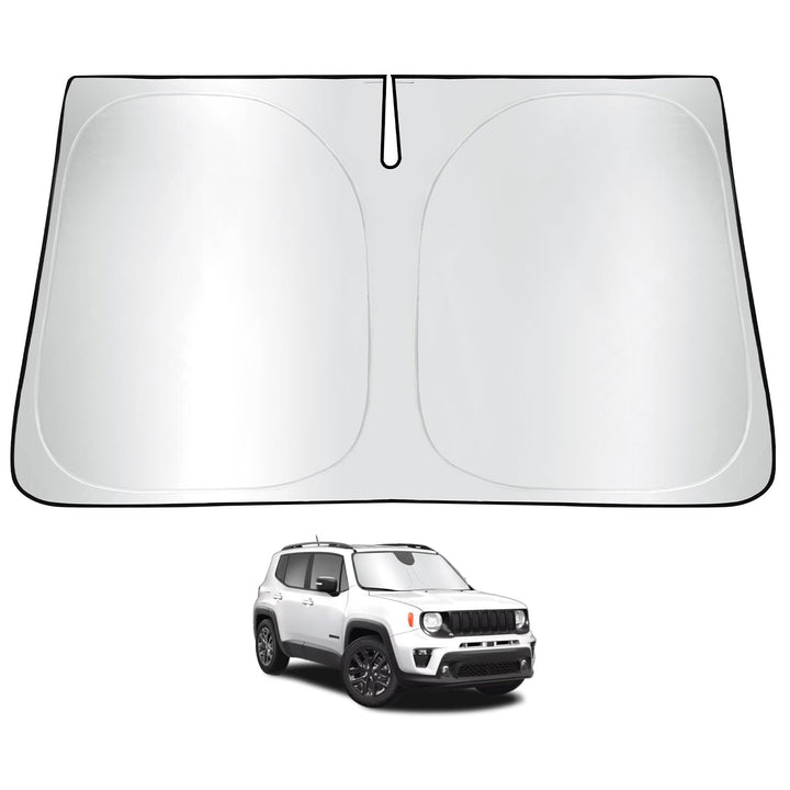 YEE PIN Sonnenschirm Auto kompatibel mit Jeep Renegade 2015-2022，Faltbare Auto Sonnenschutz Renegade
