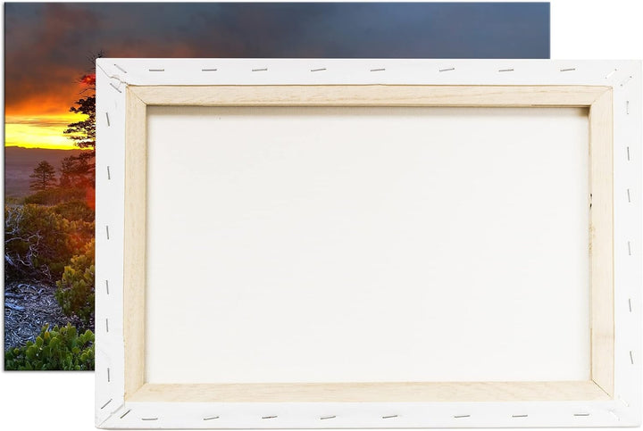 deyoli bezauberte Landschaft bei Sonnenaufgang Format: 100x70 als Leinwand, Motiv fertig gerahmt auf
