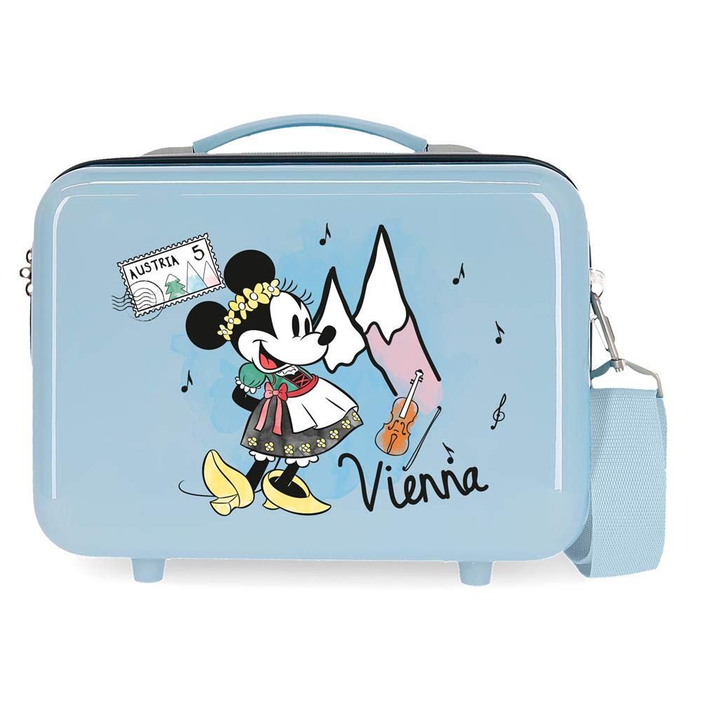 Disney Minnie Let´S Travel Kulturbeutel, anpassbar, Blau, 29 x 21 x 15 cm, starr, ABS 9,14 l Blau Vi