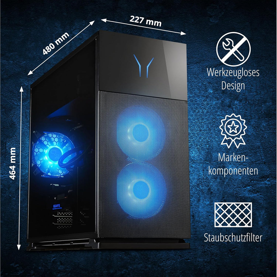 ERAZER Hunter X30 High-End Gaming Desktop PC (Intel Core i7-14700F, 32GB Kingston Fury Beast RGB DDR