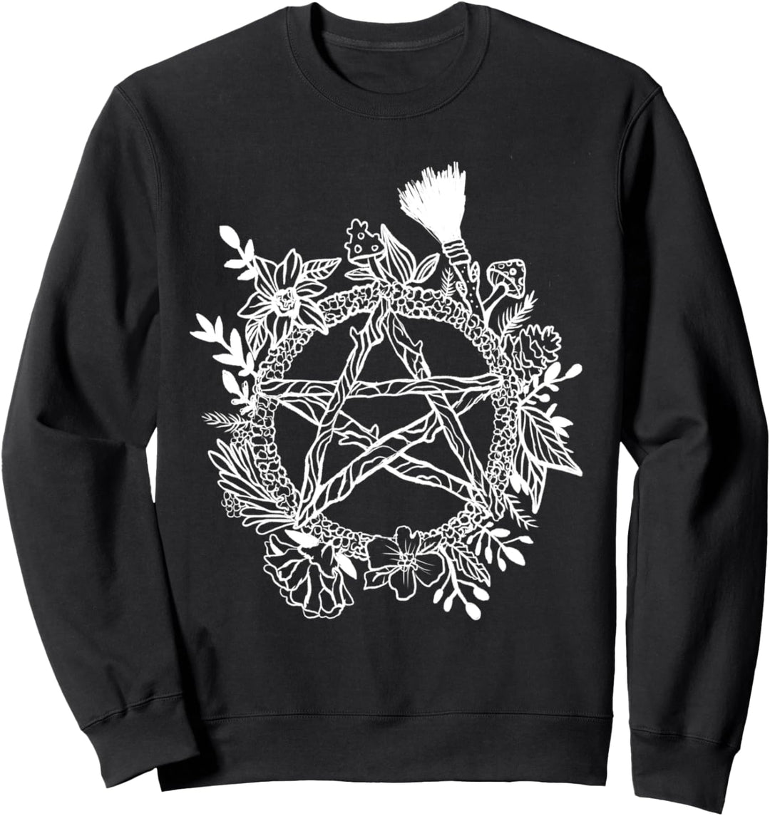 Pentacle Kranz Wicca Witchy Pagan Goth Occult Sweatshirt