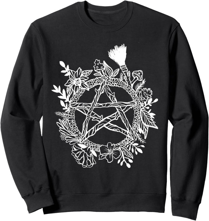 Pentacle Kranz Wicca Witchy Pagan Goth Occult Sweatshirt