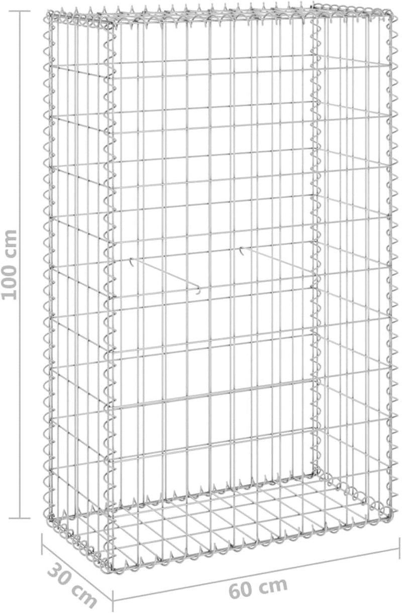 Tidyard Gabionenwand mit Abdeckung Gabione Steingabionen Steinkorb Gabionen Wand Drahtkorb Draht Mau