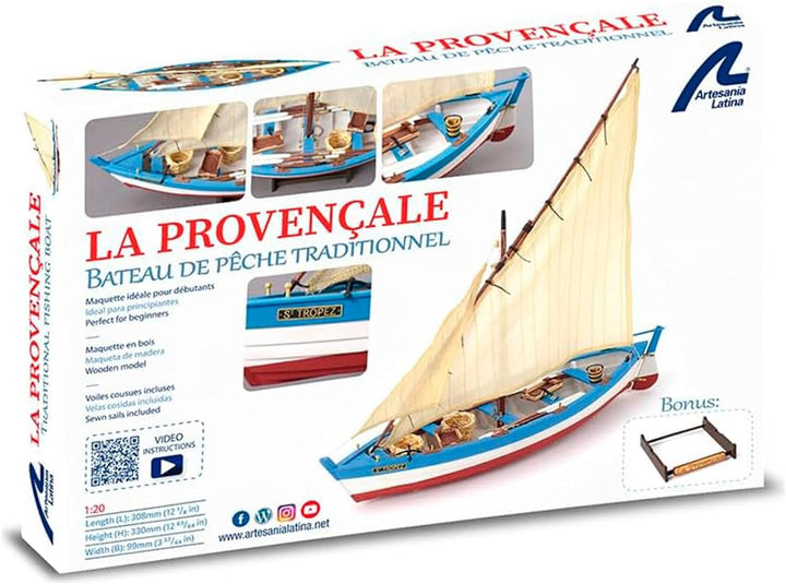 Artesania Latina - Holzmodellschiff - Französische Fischerboot La Provençale - Modell 19017-N, Masss