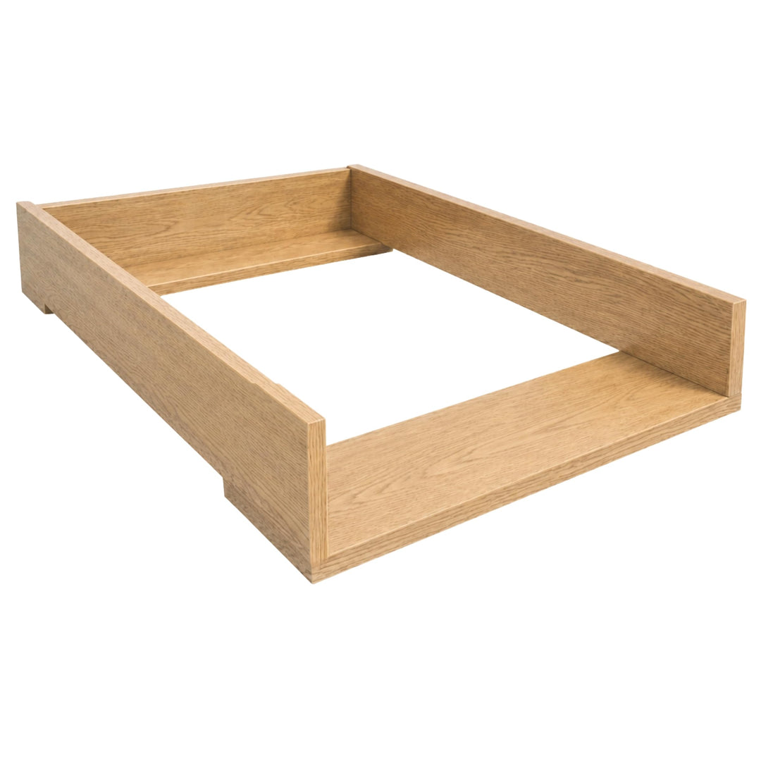 Wickeltischaufsatz, Gerade Seiten, 53,2x70 cm, Eiche | Ausziehbar verstellbar 34–50 cm für verschied