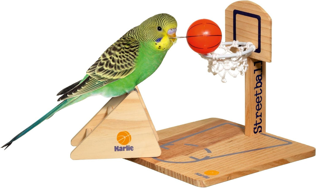 Karlie Streetball, Vogelspielzeug, Holz, Natur, 20x20x21 cm