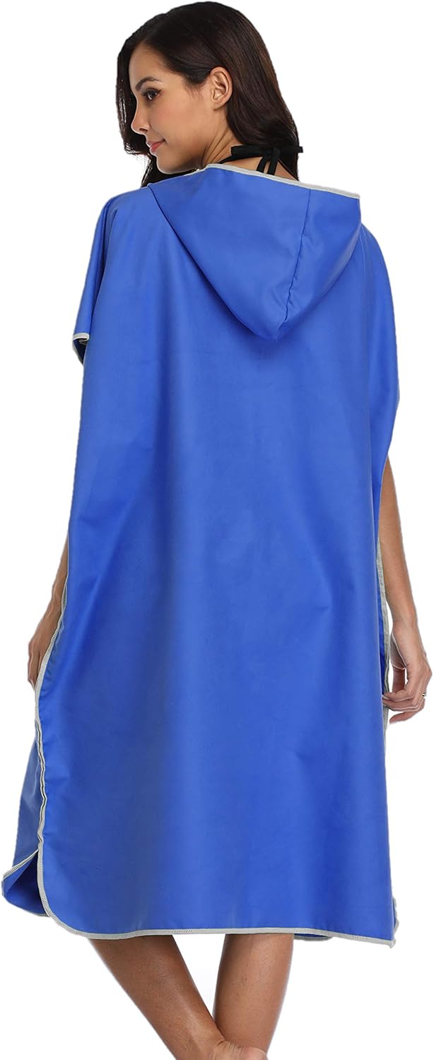 FLYILY Microfaser Surf Poncho Handtuch mit Kapuze Bademantel zum Schwimmen und Strand wechseln Einhe