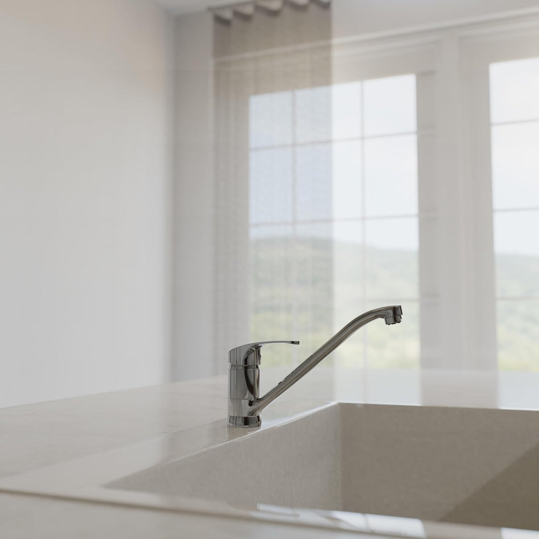 SCHÜTTE 35490 CELLINO Niederdruck-Küchenarmatur 360° schwenkbar, Wasserhahn für die Küche mit Anti-N