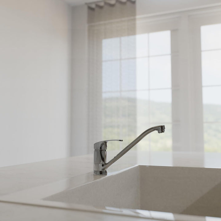 SCHÜTTE 35490 CELLINO Niederdruck-Küchenarmatur 360° schwenkbar, Wasserhahn für die Küche mit Anti-N