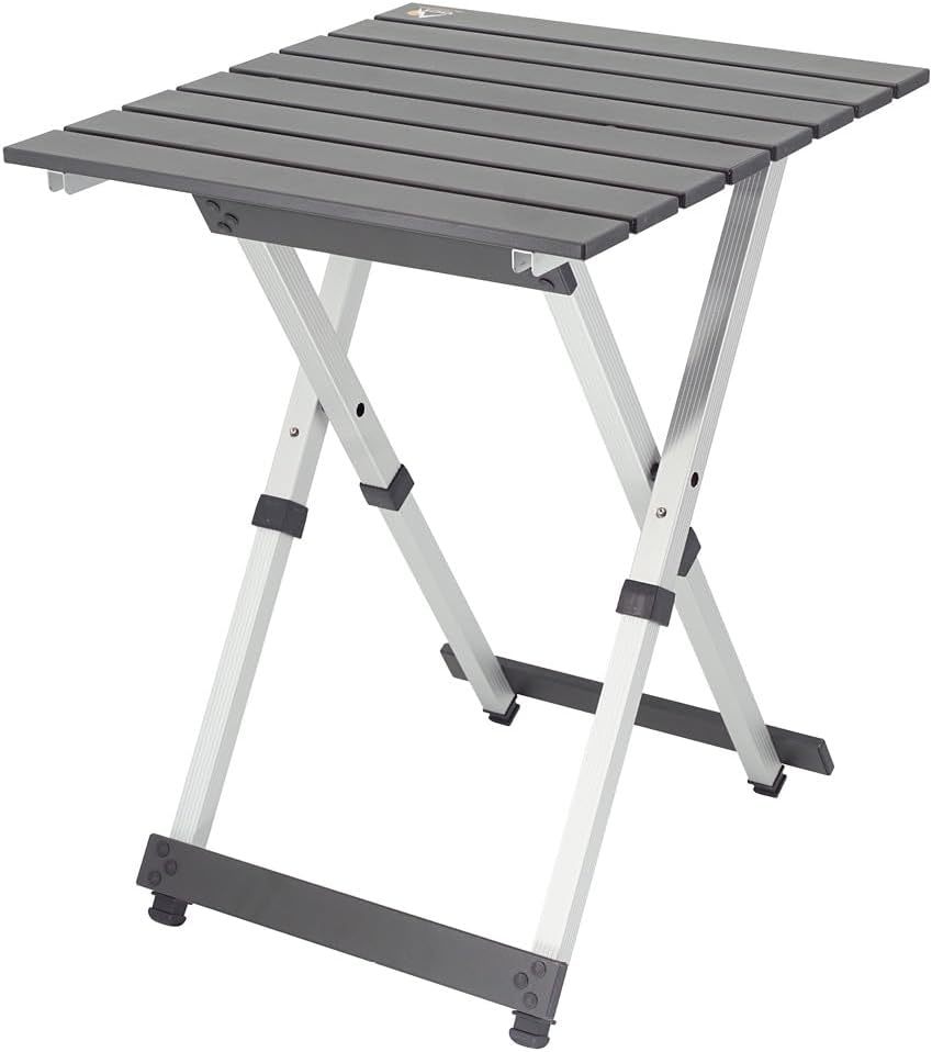 CAMPWERK Alu Camping Beistelltisch, Campingtisch, Klapptisch, Gartentisch, Camping Möbel, Faltbar &