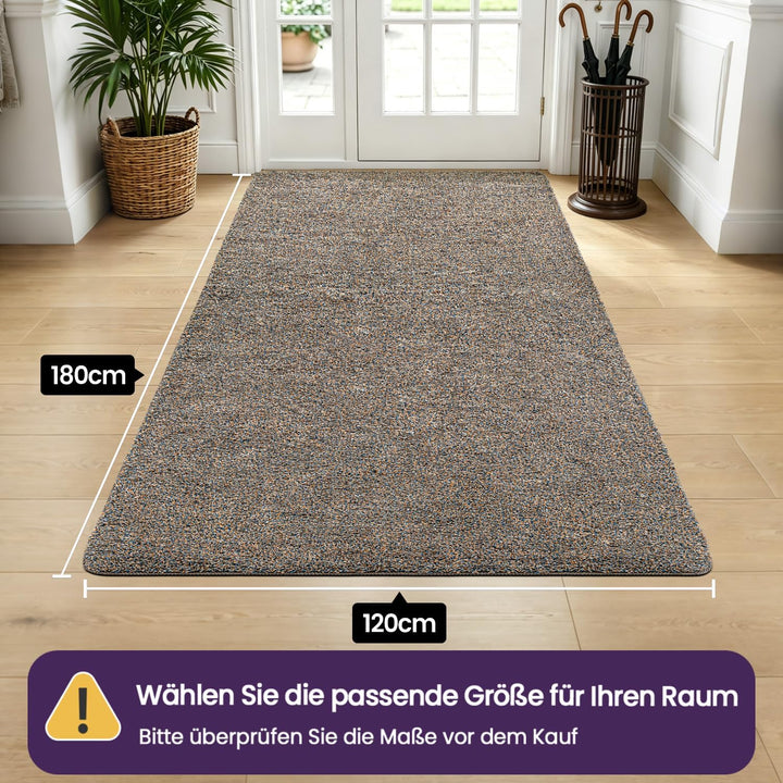 DEXI Fussmatte Innen 120 x 180 cm, rutschfeste Schmutzfangmatte, Maschinenwaschbare Fussmatte, Saugs