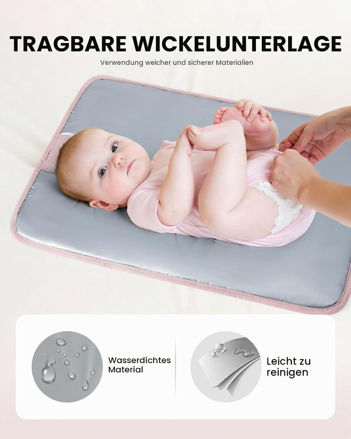 LOVEVOOK Wickelrucksack Baby Wickeltasche Rucksack mit Wickelauflage Lässig Diaper Bag mit Kinderwag
