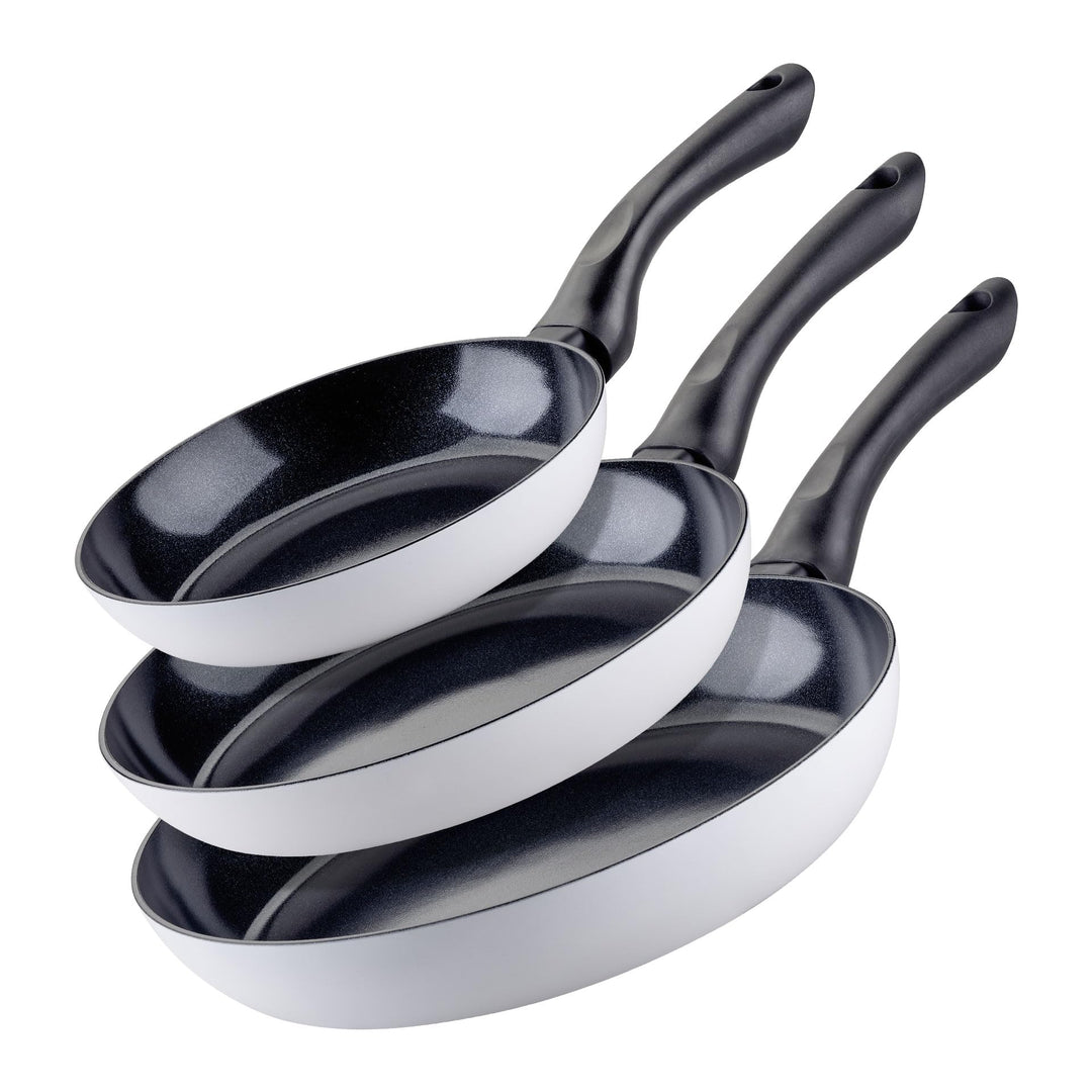 FACKELMANN Arcadalina Bratpfannen-Set, 3-teilig, Ø 20 cm, 24 cm & 28 cm, aus recyceltem Aluminium mi