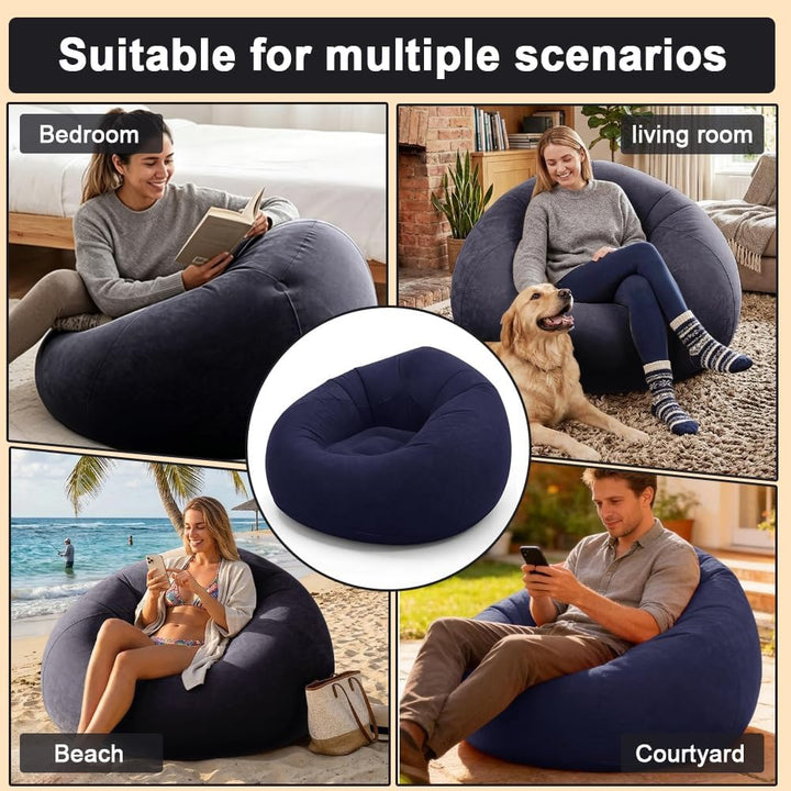 Aufblasbarer Sitzsack, Aufblasbarer Sessel, Sitzsack Aufblasbar Mit Luftpumpe, Aufblasbares Stuhl So