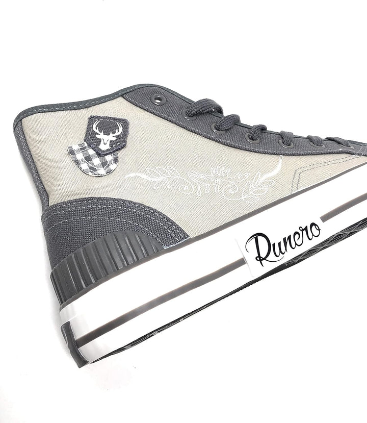 RUNERO Trachtensneaker High Top Trachten Sneaker Freizeitschuhe Trachtenschuhe Damen Herren Unisex 3
