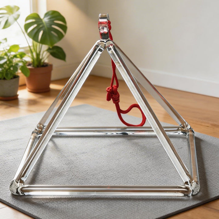 ENERGYSOUND Klangpyramide, Heilquarz, klare Kristalle, 15,2 cm, Kristall-Klangschale 6 inch crystal