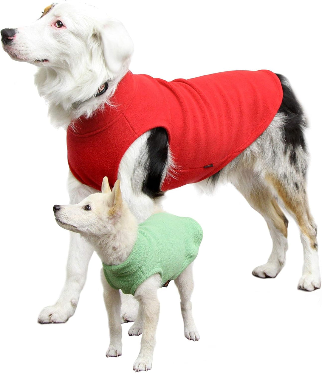 Gooby - Stretch Fleece Weste Pullover Fleece Weste Jacke Pullover für Hunde Stahlblau Grösse S stahl