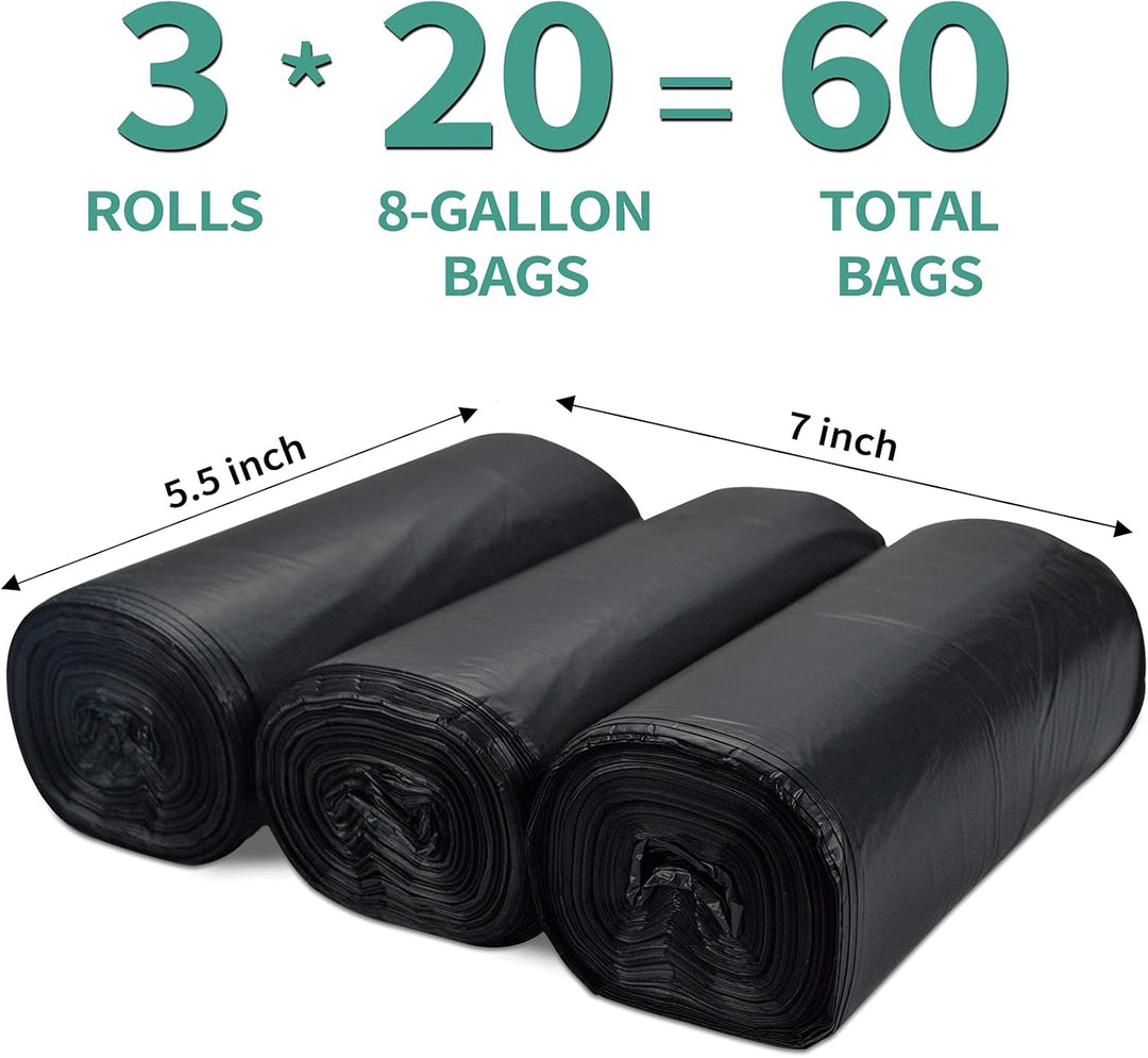Sailortenx 60 tragbare Toilettenbeutel, 100% kompostierbar, 2,5 l, Camping-Toilettenbeutel, Verwendu