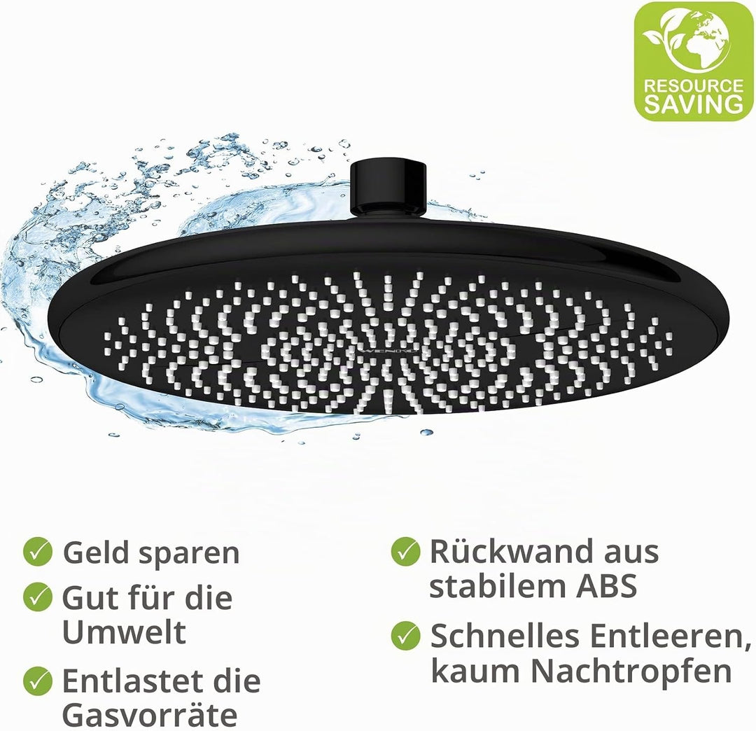 WENKO Wasserspar Regenduschkopf Watersaving, wassersparende Universal-Kopfbrause mit nachhaltigem Wa