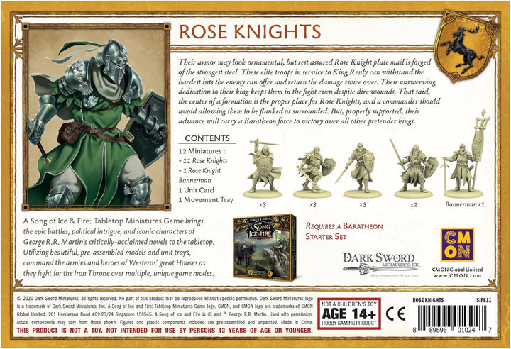 CMON, A Song of Ice & Fire – Rosenritter, Erweiterung, Tabletop, 2 Spieler, Ab 14+ Jahren, 45+ Minut