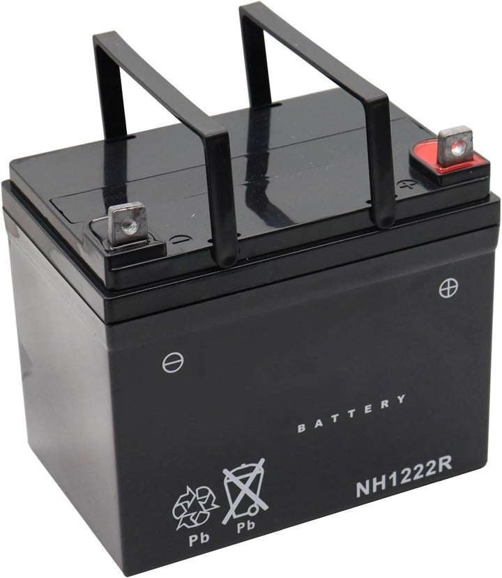 SECURA Batterie 12V 22Ah (+ Pol Rechts) kompatibel mit AGS AJ102 Rasentraktor