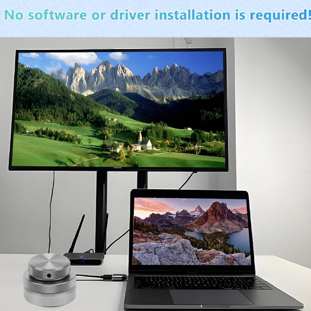 VBESTLIFE Lautstärkeregler mit Multifunktionaler Anpassung, 2,4-G-Bluetooth-USB-C-Kabeloptionen, 360