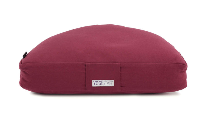 Yogistar Meditationskissen - Halbmond (41 x 22 x 8 cm) bordeaux, bordeaux