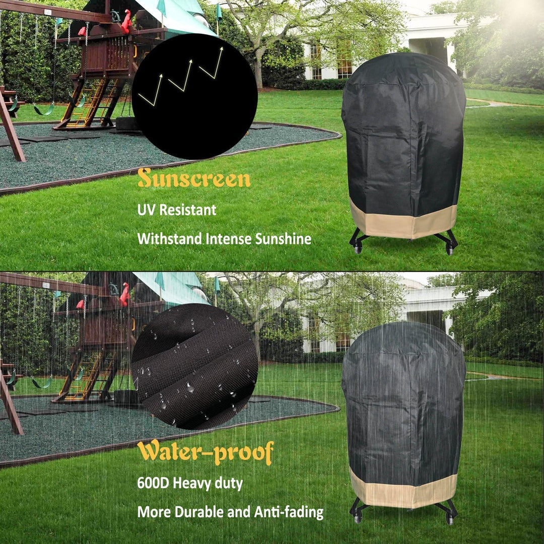 Onlyfire Kamado Grill Abdeckung, Kompatibel für grosse Big Green Egg Grills und Grills vom Typ Kamad