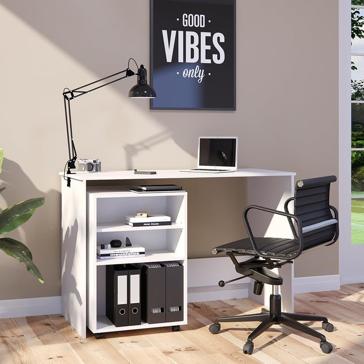 Vicco Rollcontainer, Weiss, 59.4 x 52.6 cm | flexibel einsetzbar mit Rollen für mobile Nutzung, Weis