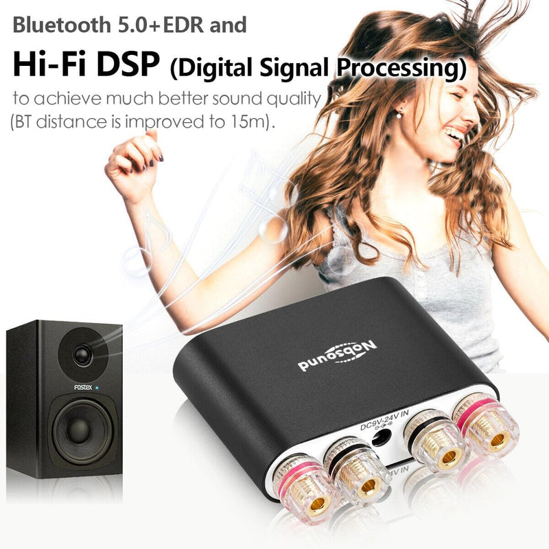 Nobsound NS-10G PRO Hi-Fi DSP 100W (50W x 2) Digital Bluetooth 5.0 Amplifier 2.0 Channel Stereo Powe