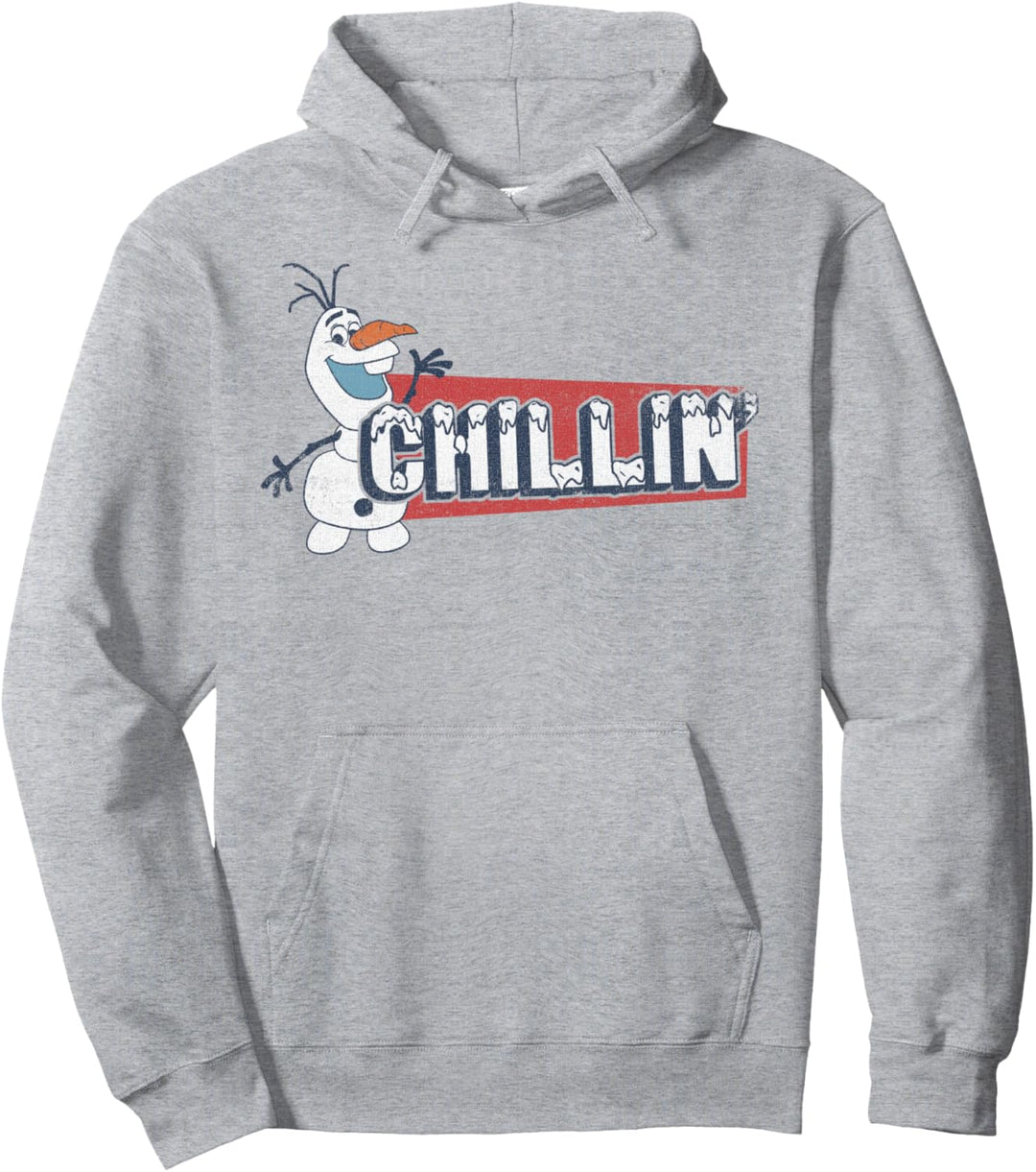 Disney Frozen Olaf Chillin' Ice Text Pullover Hoodie