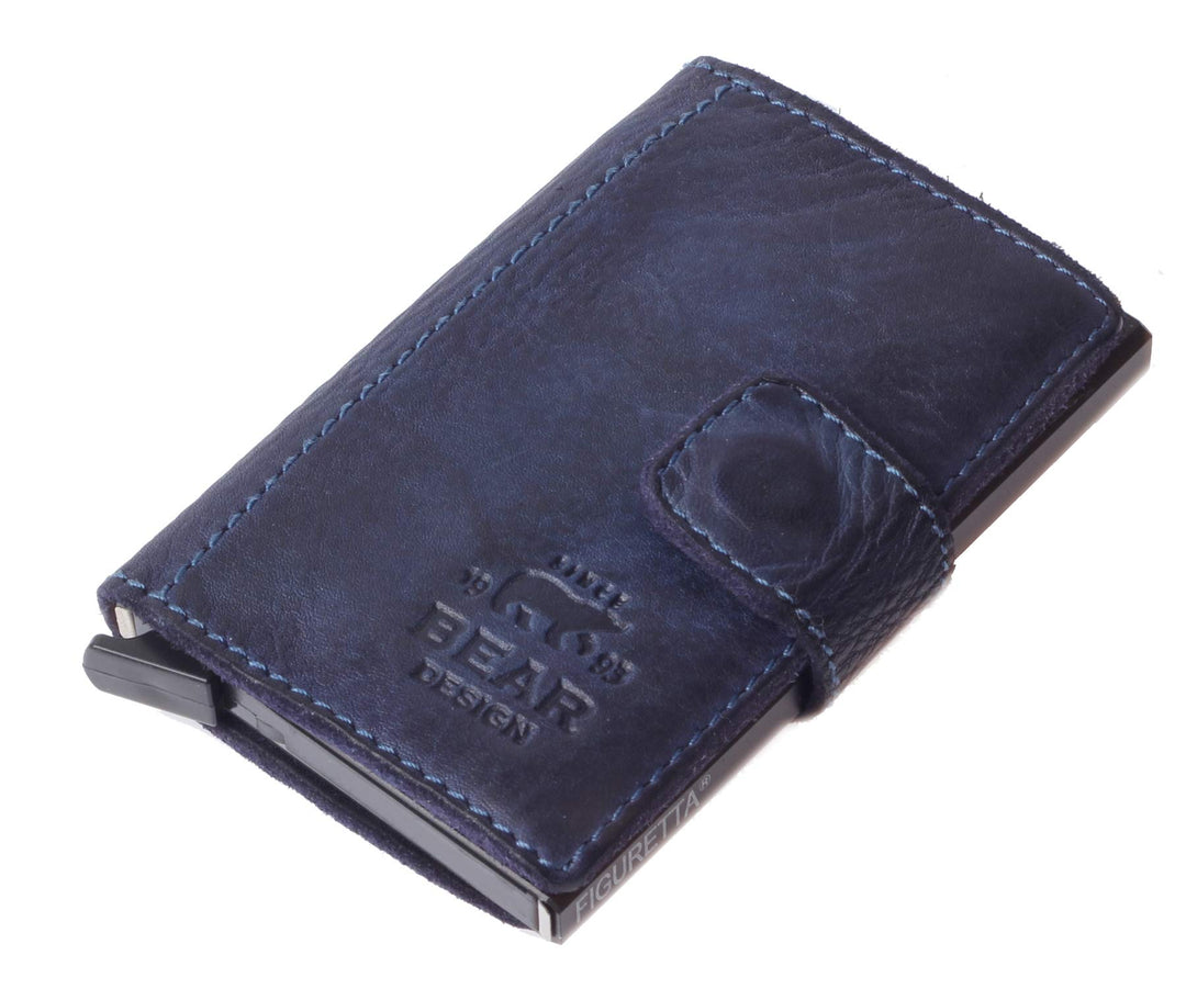 Bear Design Antic Unisex Geldbörse blau 15,5x9x4cm Kreditkartenetui Portemonnaie