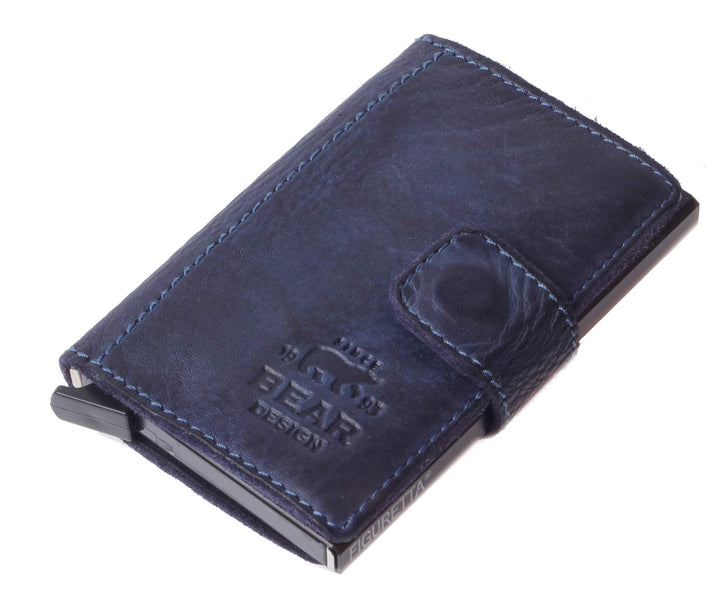 Bear Design Antic Unisex Geldbörse blau 15,5x9x4cm Kreditkartenetui Portemonnaie