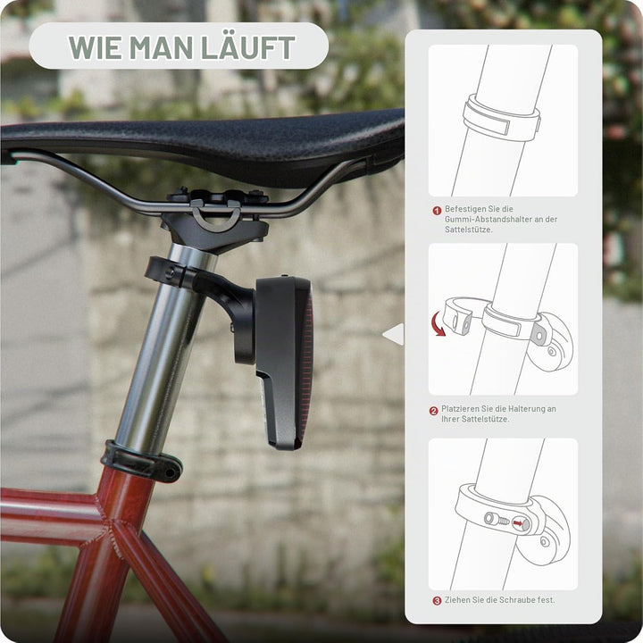 TUSITA Sattelstützen Quarter Turn Halterung - Kompatibel mit Wahoo TRACKR Radar - Passend für 27.2mm
