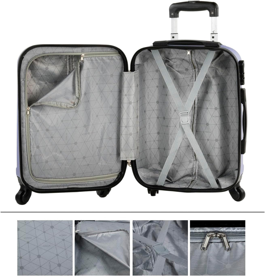 ITACA - Handgepäck Koffer Trolley - Reisekoffer Mit Rollen und Reisekoffer Hartschalenkoffer für Vie