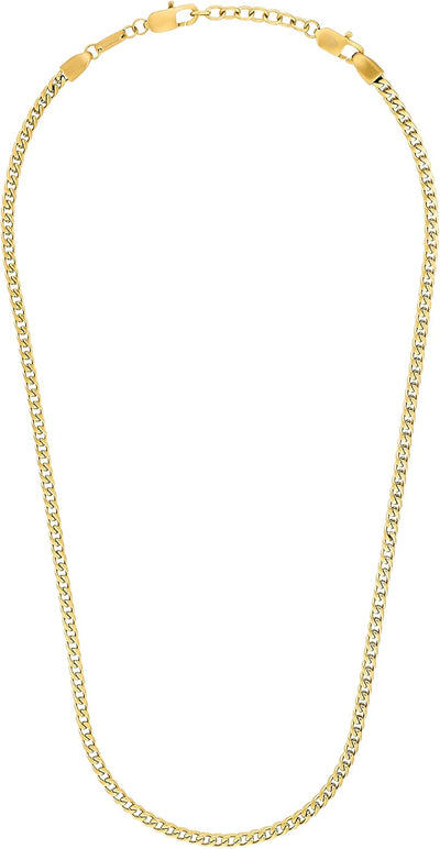 s.Oliver Halskette Edelstahl Herren Halsschmuck, 55+5 cm, Gold, Kommt in Schmuck Geschenk Box, 20339