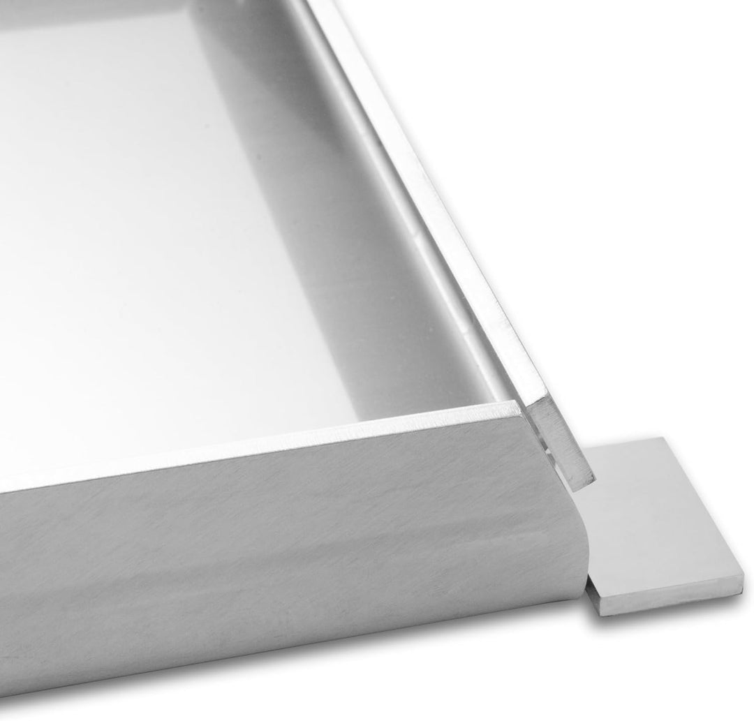 Plancha Edelstahl Grillplatte | passend für Napoleon Rogue (Phantom/SB/SE/RB) - 45x29,5cm | 4mm Mass