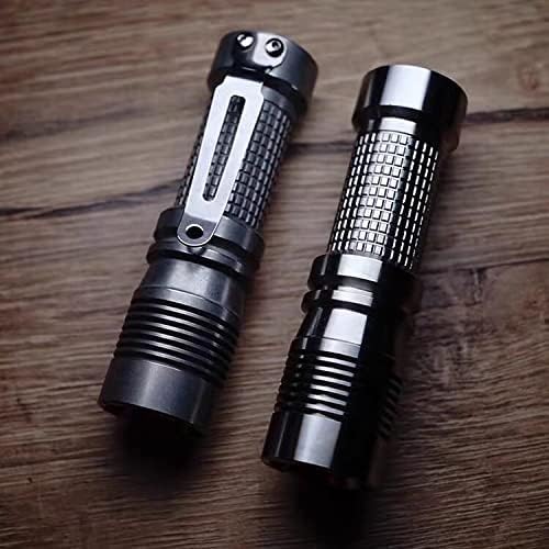 KeyUnity KF01 LED-Taschenlampe in Handgrösse mit Taschenclip, kompakte EDC Taschenlampe mit wiederau