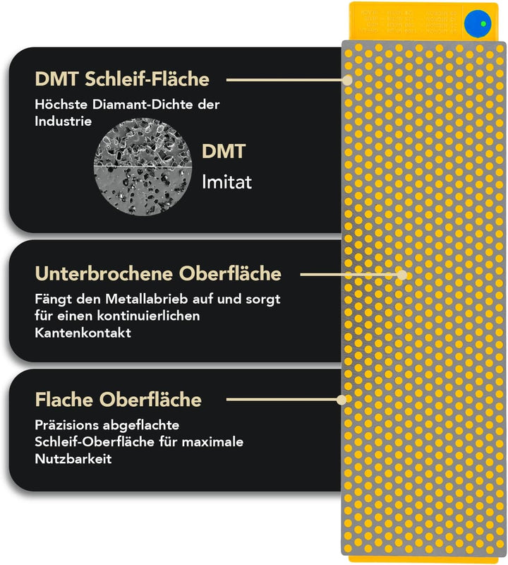 DMT DuoSharp Schärfstein extra-fein/grob, 20.3 cm / 8 Zoll, 1 Stück, W8ECNB Mehrfarbig Extra-Fein /