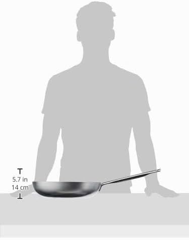 Pentole Agnelli ALMR1111B32 Senkkopf-Strahlungspfanne hoch, Aluminium 5 mm, 32 cm, 32 cm