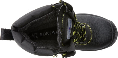 Portwest Steelite Fellgefütterter Sicherheitsstiefel S3 CI, Grösse: 43, Farbe: Schwarz, FW05BKR43 43