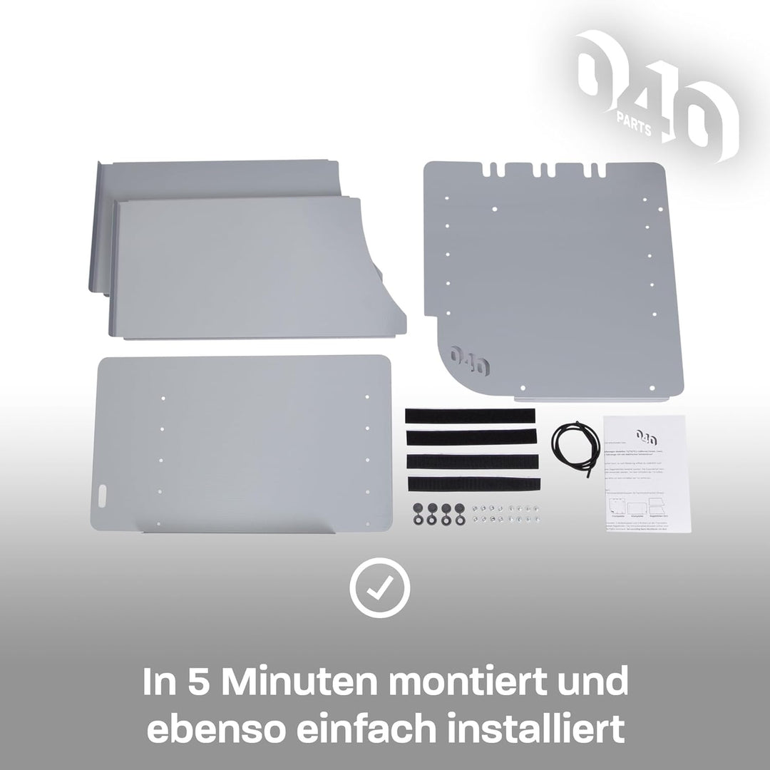 Schuhregal GRAU BEIFAHRERSEITE Zubehör passend für VW T5 T6 T6.1 California Schuhorganizer Schuhtasc