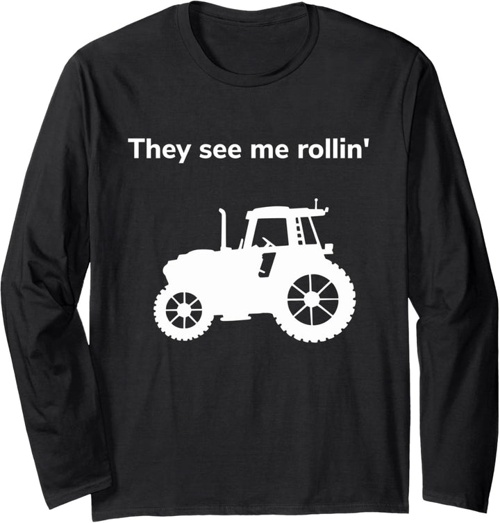 Trecker Landwirt Bauer Landwirtschaft Schlepper Traktor Langarmshirt