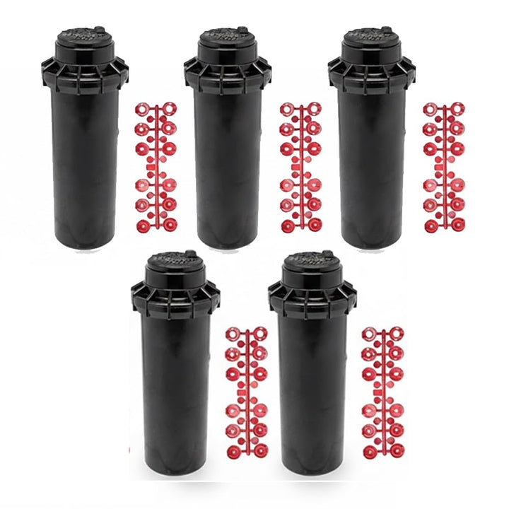 Suinga - Pack 5 x Hunter PGP ADJ Rasensprenger, Reichweite 6,4 bis 15,8 m, Gewinde 3/4 Zoll (5 Stück
