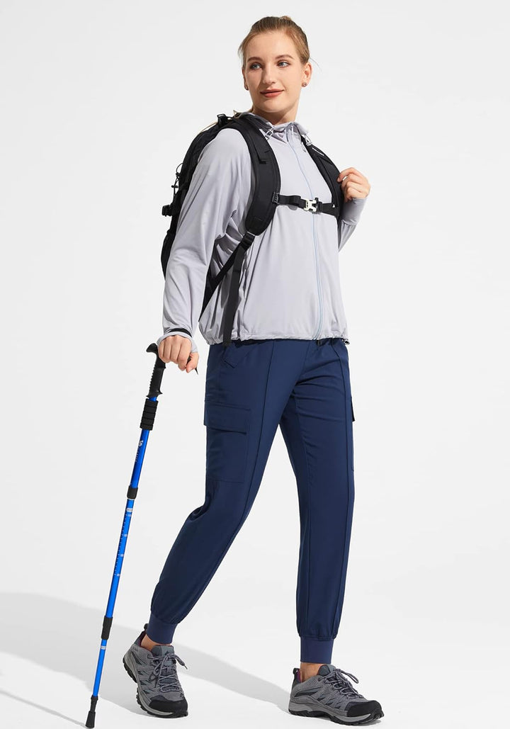 MOCOLY Damen Leichte Wanderhose Outdoor Trekkinghose Atmungsaktive Cargo Hose Kletterhose Outdoorhos