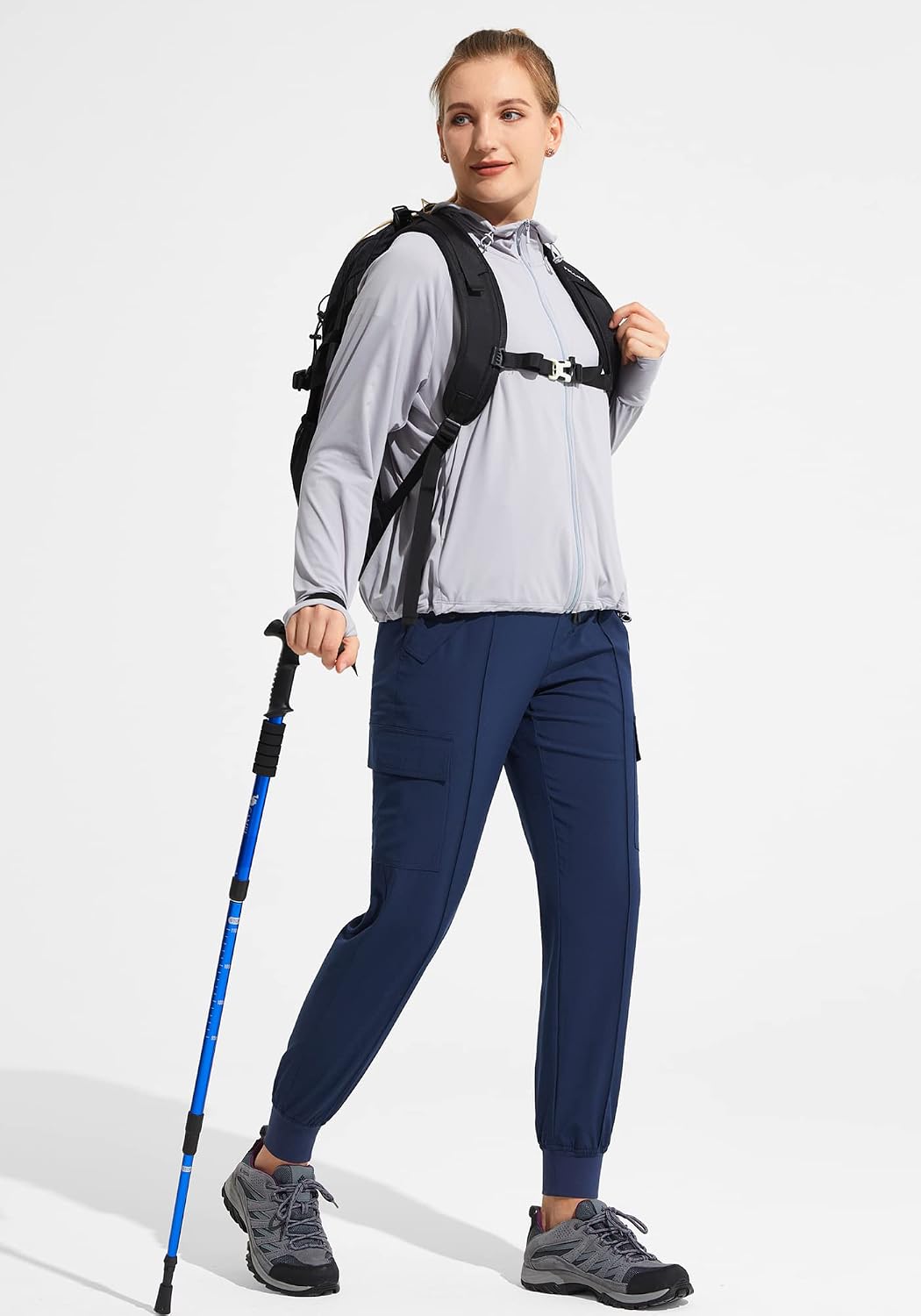 MOCOLY Damen Leichte Wanderhose Outdoor Trekkinghose Atmungsaktive Cargo Hose Kletterhose Outdoorhos