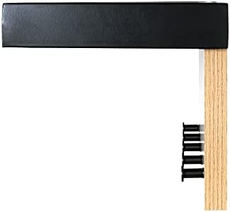 HAKU Möbel Wandgarderobe, MDF, eiche-schwarz, B 70 x T 25 x H 24 cm 70 x 25 x 24 Eiche-schwarz, 70 x