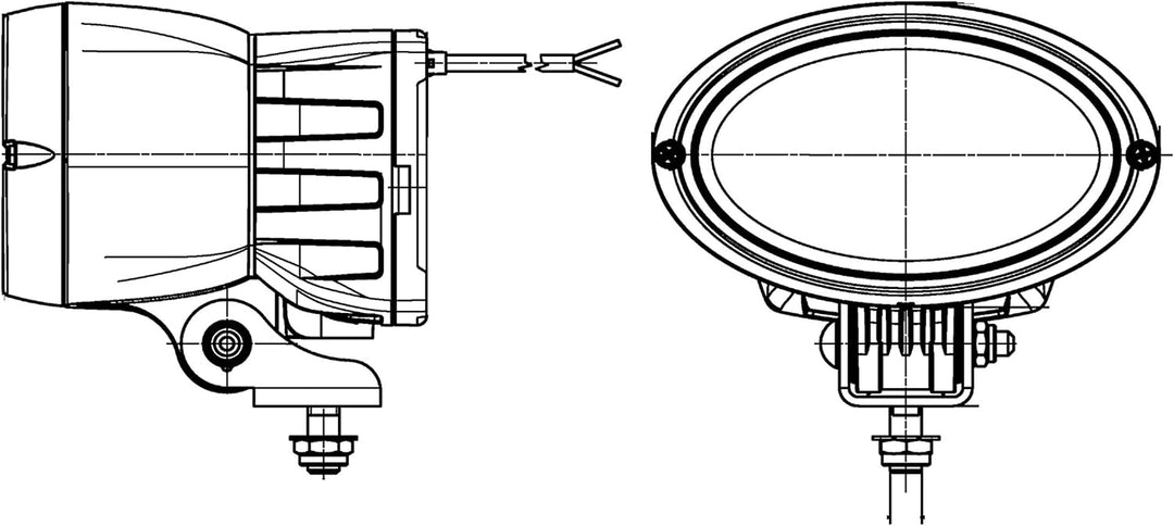 HELLA - Xenon-Arbeitsscheinwerfer - Oval 100 Powerpack - 24V - 1GA 996 461-261 mit 24V Vorschaltgerä